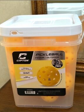 Pickleball Balls-36 pack. Bright orange by Cipton. For all skill levels